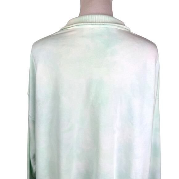 Quicksilver NWT Tie Dye Long Sleeve Logo Collared Quarter Zip Cropped Pullover - Picture 6 of 13